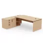 KARA│Bureau de direction avec meuble de rangement porteur│4 décors bois à choix