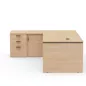 KARA│Bureau de direction avec meuble de rangement porteur│4 décors bois à choix