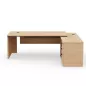 KARA│Bureau de direction avec meuble de rangement porteur│4 décors bois à choix