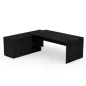 KARA│Bureau de direction avec meuble de rangement porteur│4 décors bois à choix