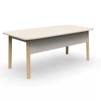 KARL VDF│Bureau de direction droit plateau Mélaminé Lin