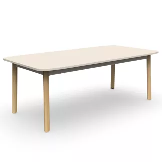 KARL DIRECTION│Bureau de direction plateau droit │Lin / Chêne massif