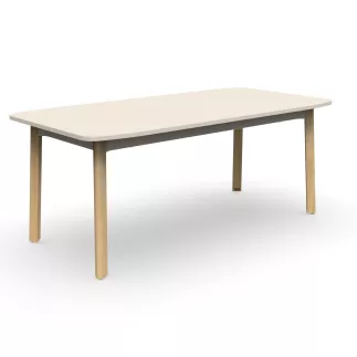 KARL DIRECTION│Bureau de direction plateau droit │Lin / Chêne massif