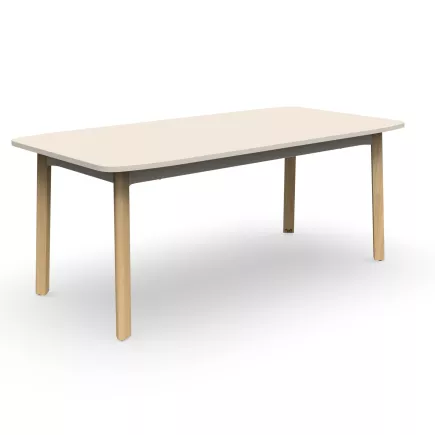 KARL DIRECTION│Bureau de direction plateau droit │Lin / Chêne massif