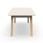 KARL DIRECTION│Bureau de direction plateau droit │Lin / Chêne massif