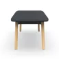 KARL DIRECTION│Bureau de direction plateau droit │Bois noir / Chêne massif