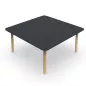 KARL CONFERENCE│Table de réunion carrée - 6-8 personnes - 150x150 - avec ou sans trappe│Bois noir / Chêne massif KARL CONFERENCE│Table de réunion carrée - 6-8 personnes - 150x150 - avec ou sans trappe│Bois noir / Chêne massif