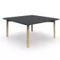 KARL CONFERENCE│Table de réunion carrée - 6-8 personnes - 150x150 - avec ou sans trappe│Bois noir / Chêne massif KARL CONFERENCE│Table de réunion carrée - 6-8 personnes - 150x150 - avec ou sans trappe│Bois noir / Chêne massif