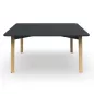 KARL CONFERENCE│Table de réunion carrée - 6-8 personnes - 150x150 - avec ou sans trappe│Bois noir / Chêne massif KARL CONFERENCE│Table de réunion carrée - 6-8 personnes - 150x150 - avec ou sans trappe│Bois noir / Chêne massif
