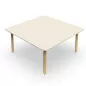 KARL CONFERENCE│Table de réunion carrée - 150x150 - avec ou sans trappe│Lin / Chêne massif