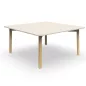 KARL CONFERENCE│Table de réunion carrée - 150x150 - avec ou sans trappe│Lin / Chêne massif