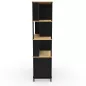 KARL RANGEMENT│Bibliothèque Largeur 100 cm - 2 portes│Noir / Chêne naturel KARL RANGEMENT│Bibliothèque Largeur 100 cm - 2 portes│Noir / Chêne naturel
