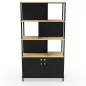 KARL RANGEMENT│Bibliothèque Largeur 100 cm - 2 portes│Noir / Chêne naturel KARL RANGEMENT│Bibliothèque Largeur 100 cm - 2 portes│Noir / Chêne naturel