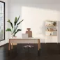 KARL RANGEMENT│Bibliothèque Largeur 141 cm avec 2 portes et 3 tiroirs│Lin / Chêne naturel KARL RANGEMENT│Bibliothèque Largeur 141 cm avec 2 portes et 3 tiroirs│Lin / Chêne naturel