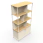 KARL RANGEMENT│Bibliothèque Largeur 100 cm - 2 portes│Lin / Chêne naturel KARL RANGEMENT│Bibliothèque Largeur 100 cm - 2 portes│Lin / Chêne naturel