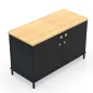 KARL RANGEMENT│Crédence Largeur 100 cm avec 2 portes│Lin ou Bois noir / Chêne naturel KARL RANGEMENT│Crédence Largeur 100 cm avec 2 portes│Lin ou Bois noir / Chêne naturel