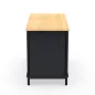 KARL RANGEMENT│Crédence Largeur 100 cm avec 2 portes│Lin ou Bois noir / Chêne naturel KARL RANGEMENT│Crédence Largeur 100 cm avec 2 portes│Lin ou Bois noir / Chêne naturel