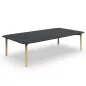 KARL CONFERENCE│Table de réunion - 10-12 personnes - 280x150 - avec trappe │Bois noir / Chêne massif
