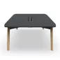 KARL CONFERENCE│Table de réunion - 10-12 personnes - 280x150 - avec trappe │Bois noir / Chêne massif