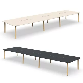 KARL│Table rectangulaire avec trappe 18-20 personnes L560xP150 cm