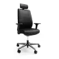 MUNIK│Fauteuil de direction cuir noir MUNIK│Fauteuil de direction cuir noir