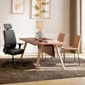 Fauteuil de direction Munik en cuir pleine fleur