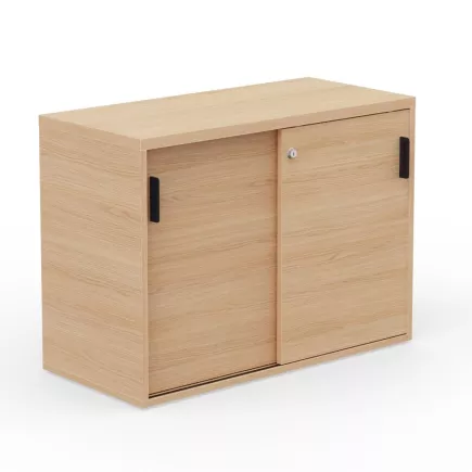 KARA RANGEMENT│Armoire Hauteur 73.5 x Largeur 100 cm - 2 portes coulissantes│4 coloris à choix