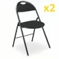 GEO TISSU│Lot de 2 Chaises pliantes tissu│2 coloris à choix GEO TISSU│Lot de 2 Chaises pliantes tissu│2 coloris à choix