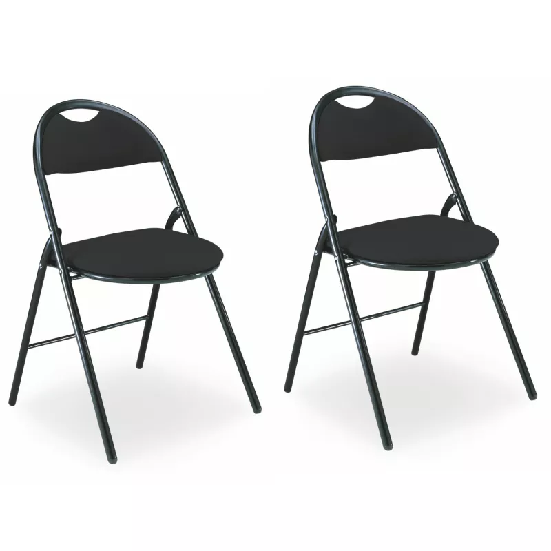 GEO TISSU│Lot de 2 Chaises pliantes tissu│2 coloris à choix GEO TISSU│Lot de 2 Chaises pliantes tissu│2 coloris à choix