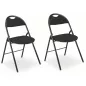 GEO TISSU│Lot de 2 Chaises pliantes tissu│2 coloris à choix GEO TISSU│Lot de 2 Chaises pliantes tissu│2 coloris à choix