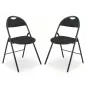 GEO TISSU│Lot de 2 Chaises pliantes tissu│2 coloris à choix GEO TISSU│Lot de 2 Chaises pliantes tissu│2 coloris à choix