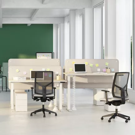 LUTZ 2 épaisseur 19MM│Bureau électrique simple motorisation - 3 mémoires de position - USB A+C