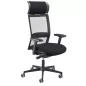 COACH RESILLE│Fauteuil de direction en cuir avec têtière et accoudoirs 4D