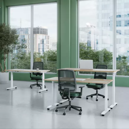 AXEL 2│Bureau électrique - p 70 cm - 4 mémoires double motorisation