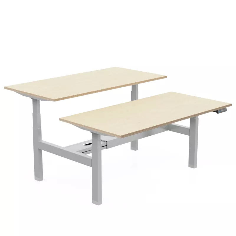 AXEL 2│Bureaux électriques structure partagée - 2 postes - double motorisation AXEL 2│Bureaux électriques structure partagée - 2 postes - double motorisation