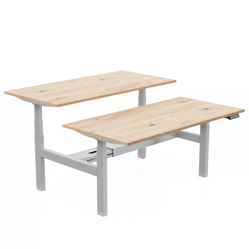 AXEL 2│Bureaux électriques structure partagée - 2 postes - double motorisation AXEL 2│Bureaux électriques structure partagée - 2 postes - double motorisation