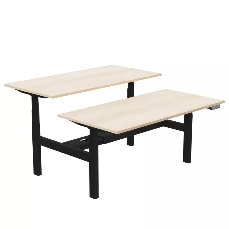 AXEL 2│Bureaux électriques structure partagée - 2 postes - double motorisation AXEL 2│Bureaux électriques structure partagée - 2 postes - double motorisation