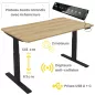 ALTO RH│Bureau électrique 2 moteurs - 4 mémoires de position - USB A+C