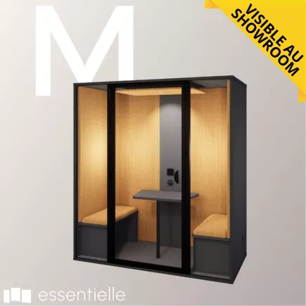 ESSENTIELLE DUO│Modèle M│2 personnes│Cabine acoustique pleine ou vitré