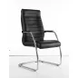 MANHATTAN│Fauteuil visiteur Cuir haut dossier│Noir/Chromé MANHATTAN│Fauteuil visiteur Cuir haut dossier│Noir/Chromé