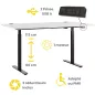 FLEX UP TWO│Bureau électrique Bicolore 2 moteurs - 2 mémoires de position - 2xUSB A