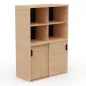 KARA RANGEMENT│Armoire Hauteur 144 x Largeur 100 cm - 2 portes coulissantes + 4 niches ouvertes│4 coloris à choix KARA RANGEMENT│Armoire Hauteur 144 x Largeur 100 cm - 2 portes coulissantes + 4 niches ouvertes│4 coloris à choix