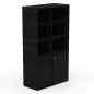 KARA RANGEMENT│Armoire Hauteur 179 x Largeur 100 cm - 2 portes coulissantes + 6 niches ouvertes│4 coloris à choix