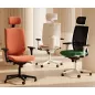 VOLT WHITE│Fauteuil de travail structure blanche - Dossier résille