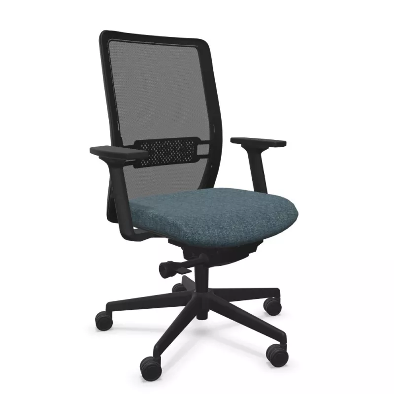 VOLT BLACK│Fauteuil de travail structure noire - Dossier résille VOLT BLACK│Fauteuil de travail structure noire - Dossier résille