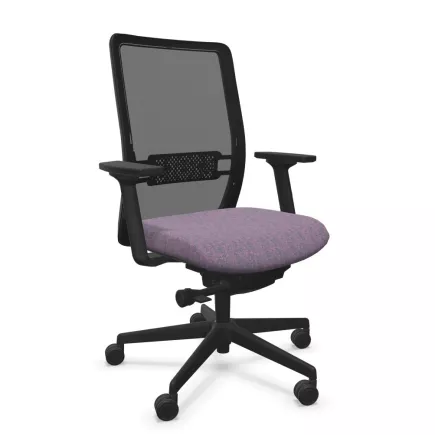 VOLT BLACK│Fauteuil de travail structure noire - Dossier résille