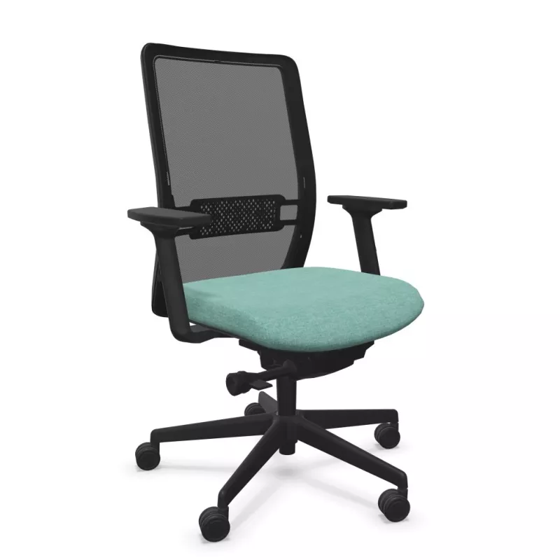 VOLT BLACK│Fauteuil de travail structure noire - Dossier résille VOLT BLACK│Fauteuil de travail structure noire - Dossier résille