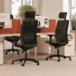 VOLT WHITE│Fauteuil de travail structure blanche avec têtière - Dossier résille VOLT WHITE│Fauteuil de travail structure blanche avec têtière - Dossier résille