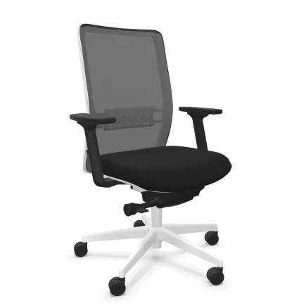 VOLT WHITE│Fauteuil de travail structure blanche - Dossier résille