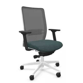 VOLT WHITE│Fauteuil de travail structure blanche - Dossier résille